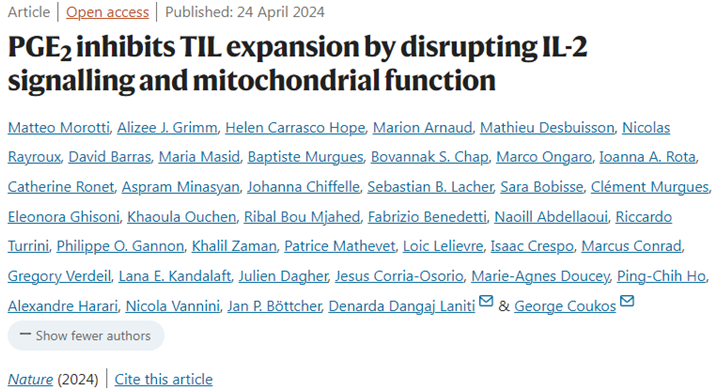两篇Nature论文证实癌细胞产生的前列腺素 E2抑制肿瘤中的干样T细胞增殖和分化为效应细胞的新机制 健康知识 第2张